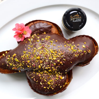 Siciiansk Colomba Pistacie- og Modica-chokolade inkl pistacie- og chokoladecreme.