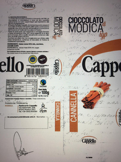 Modica chokolade (kanel smag)