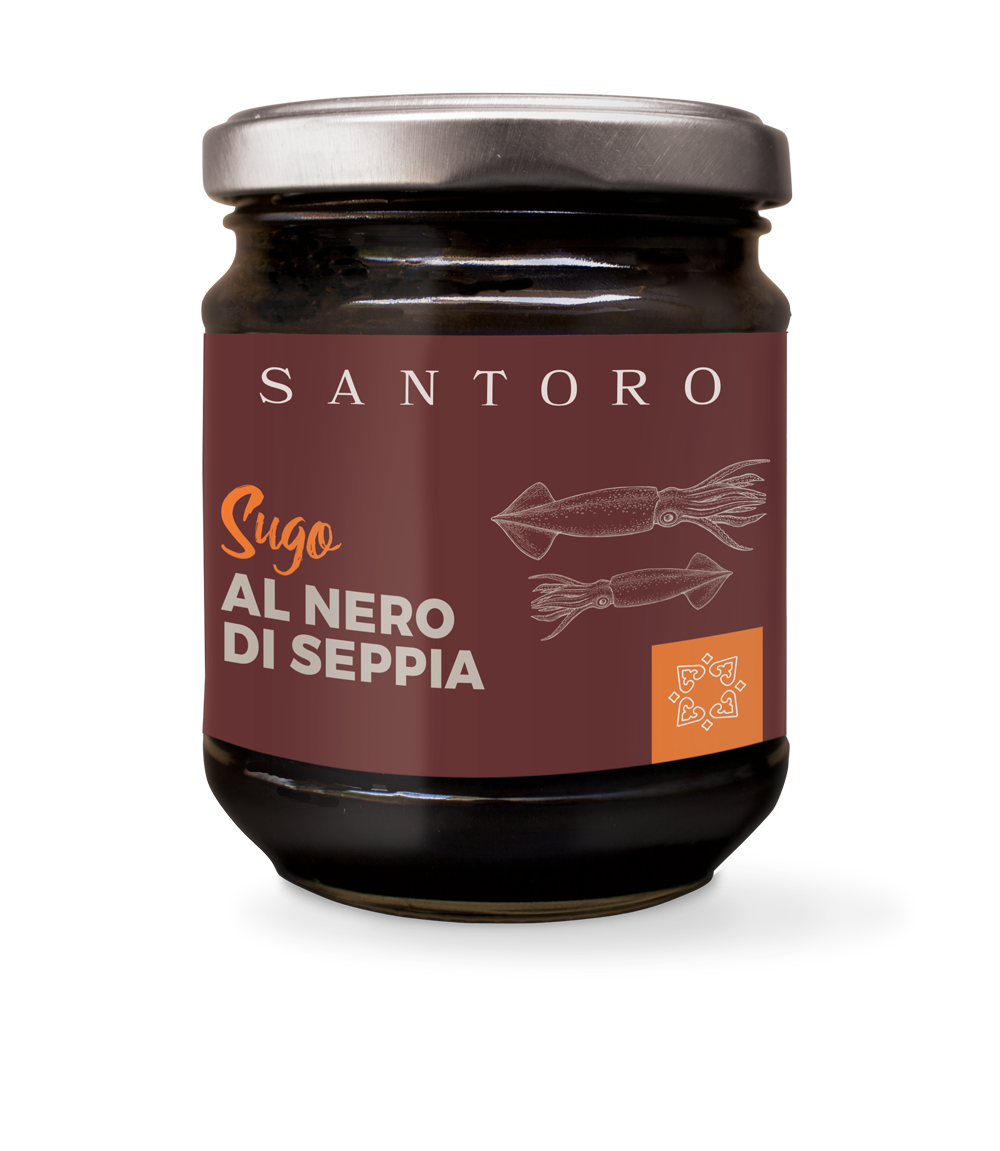 Tomato pasta sauce with squid black ink