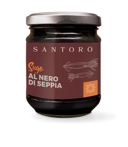 Tomato pasta sauce with squid black ink